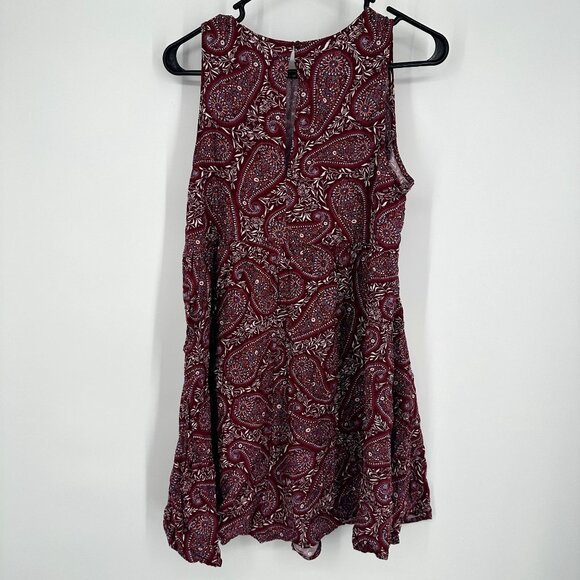 Old Navy Red‎ Paisley Tank Dress Size Medium - Picture 2 of 6
